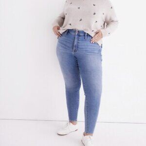 Madewell 9” High-Rise Skinny Jeans Light Wash Button Fly Size 37